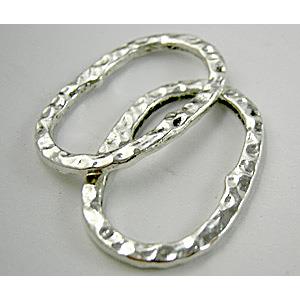 Tibetan Silver Oval Connector