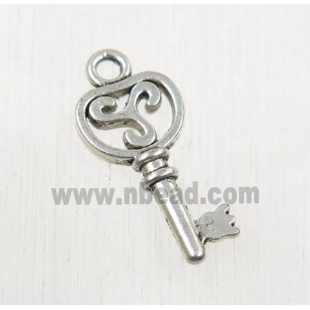 tibetan silver key pendant, non-nickel