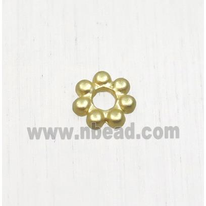 tibetan silver zinc daisy beads, non-nickel, gold plated