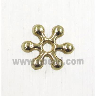 tibetan silver daisy beads, non-nickel, bronze