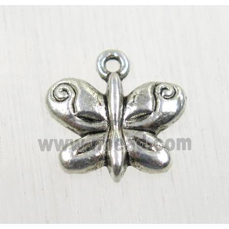 tibetan silver butterfly pendant, non-nickel
