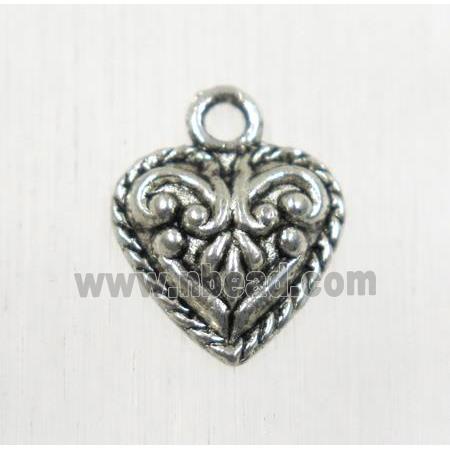 tibetan silver heart pendant, non-nickel