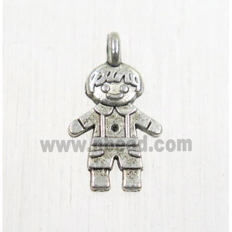 tibetan silver boy pendant, non-nickel