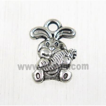 tibetan silver rabbit pendant, non-nickel