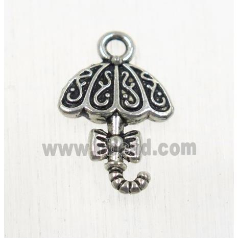 tibetan silver umbrella pendant, non-nickel