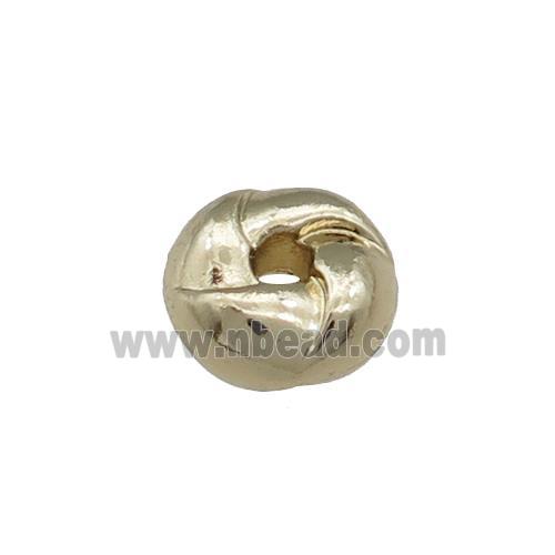 Tibetan Style Zinc Rondelle Beads Hot Wheels Gold Plated
