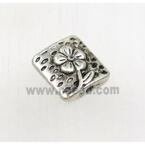 Tibetan Silver flower Spacers Non-Nickel, zinc alloy beads