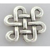 Chinese Knotting connector, tibetan silver non-nickel, Zinc alloy
