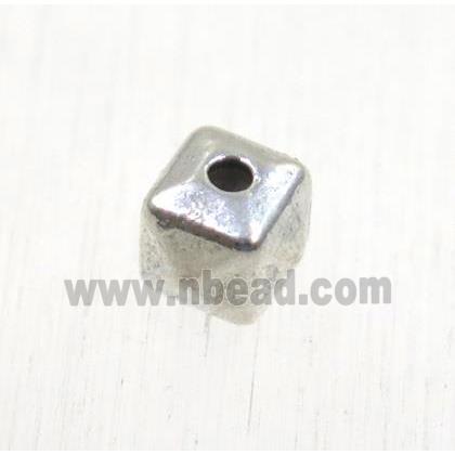 tibetan silver zinc cube beads, non-nickel