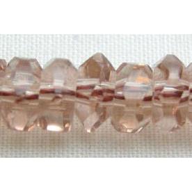 hand-faceted Glass Beads, rondelle