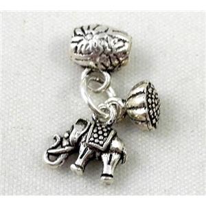 Thailand Sterling Silver bead, antique silve, approx 6-10mm, 3mm hole
