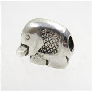 tibetan silver zinc elephant beads, non-nickel, approx 10x12mm, 3mm hole