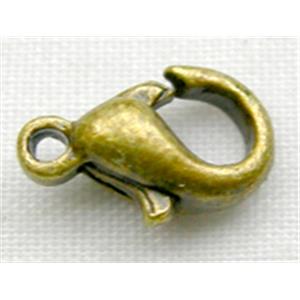 Antique Bronze Plated Lobster Clasp, approx 10mm length