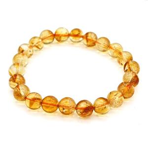 Natural Yellow Citrine Bracelets Stretchy, approx 8mm