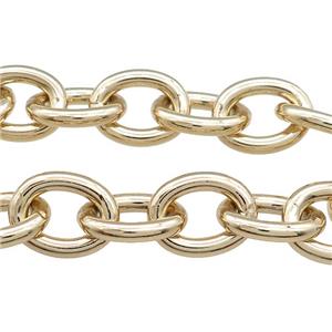 Aluminium Chain Gold Plated, approx 17-22mm