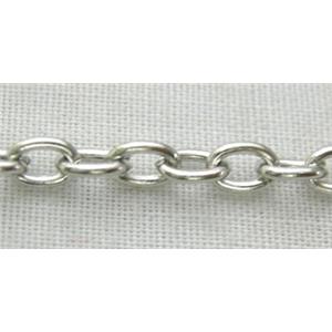 Nickel Color Chains, 4.6x6.5mm, 1.0mm thickness
