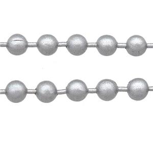 stainless Iron Ball Chain with fire gray lacquer, approx 2.4mm