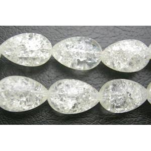 Drip Crackel Glass Beads, 10x15mm,54pcs per st