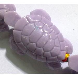 Compositive coral bead, tortoise, purple, 24x35mm, 11pcs per st