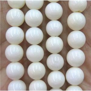 round white Coral Beads, approx 8mm dia