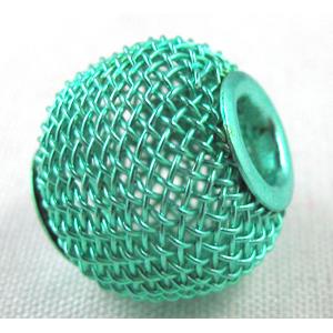mesh bead, iron, 25mm dia, 6mm hole