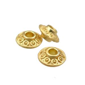 copper bicone beads, unfaded, duck-gold, approx 6.5mm