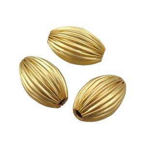 copper barrel beads, unfaded, duck-gold, approx 10-15mm