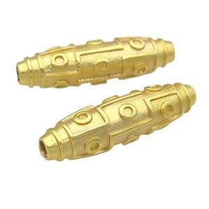 tibetan style alloy rice beads, duck-gold, approx 15-40mm, 3mm hole