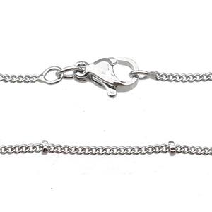 Copper Necklace Satellite Chain Unfaded Platinum Plated, approx 1.2mm, 42cm length