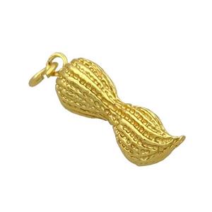 Alloy Peanut Pendant Duck Gold, approx 10-24mm