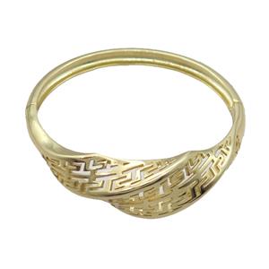 Copper Bangle Gold Plated, approx 20mm, 55-60mm dia