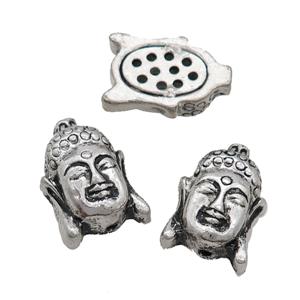 Tibetan Style Buddha Beads Zinc Antique Silver, approx 17-25mm