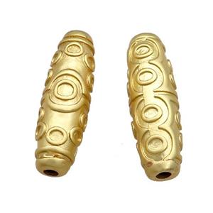 Copper Rice Beads Eye Large Hole Unfade Gold Plated, approx 9-30mm, 2.5mm hole