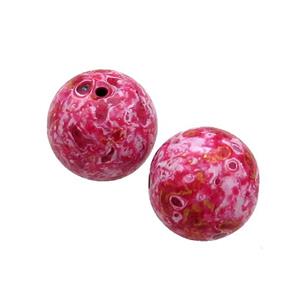 Wood Beads Pink Painted Smooth Round, approx 12-13mm dia