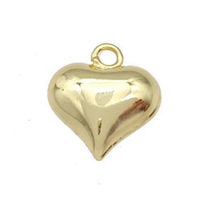 Copper Heart Pendant Hollow Gold Plated, approx 15mm