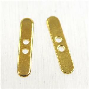 brass bead, gold plated, approx 3x15mm