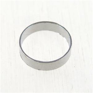 brass ring bead, platinum plated, approx 12mm dia, 3mm thick