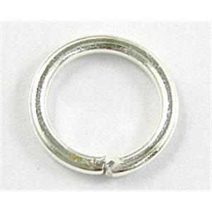 Jump Rings, iron, silver plated, approx 12mm