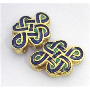 enameling copper knot bead, colorfast, approx 10-18mm