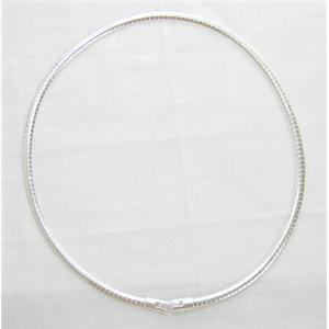 Silver Plated Copper Necklace Chain, 13.5cm dia, thickness 1.6mm