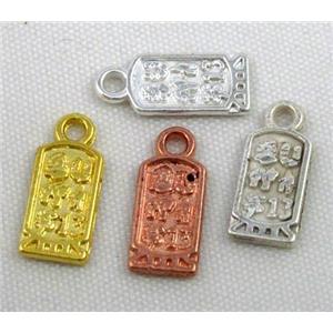 alloy pendant, mixed color, approx 8-12mm