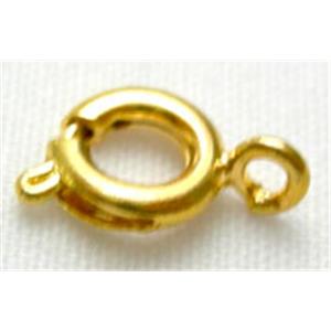 Gold Plated Copper Spring Clasp, approx 6mm dia