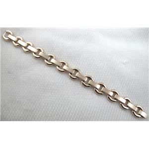 14k Gold Plated Alloy Bracelet, Nickel Free, Lead Free, 14mm wide,8 inch length, 14k gold