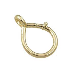copper lobster clasp, gold plated, approx 17-26mm