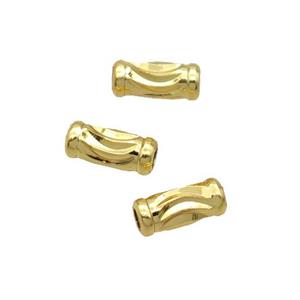 Copper Tube Beads 18K Gold Plated, approx 3x7mm