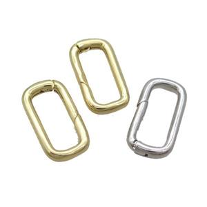 Copper Carabiner Clasp Rectangle Mixed, approx 10-20mm