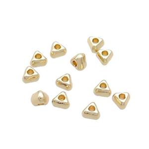Copper Triangle Beads Gold Plated, approx 3mm