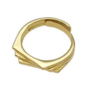 Copper Rings Gold Plated, approx 4-15mm, 18mm dia