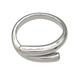 Copper Rings Adjustable Platinum Plated, approx 7mm, 18mm dia