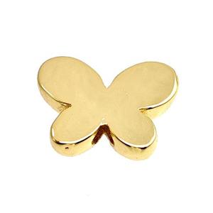 Copper Butterfly Beads Gold Plated, approx 13-16mm